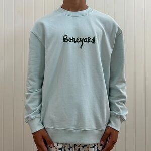 Boneyard Script Logo Crewneck Sweatshirt Mineral Blue